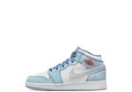 air jordan 1 mid se gs french blue fire red 2022 dr6235-401